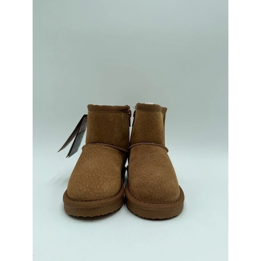 LAMO KORA TODDLER'S NEW Short Suede Ankle Boot Chestnut Multiple Sizes